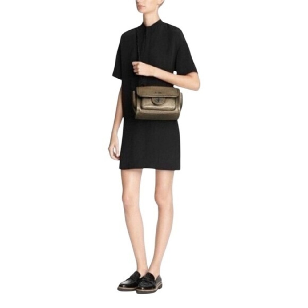 Coach Metallic Leather Ranger Flap Crossbody